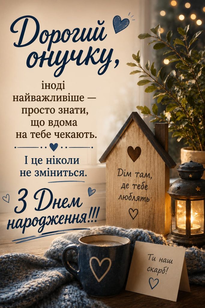 Зворушливі привітання з Днем народження онукові картинка 2