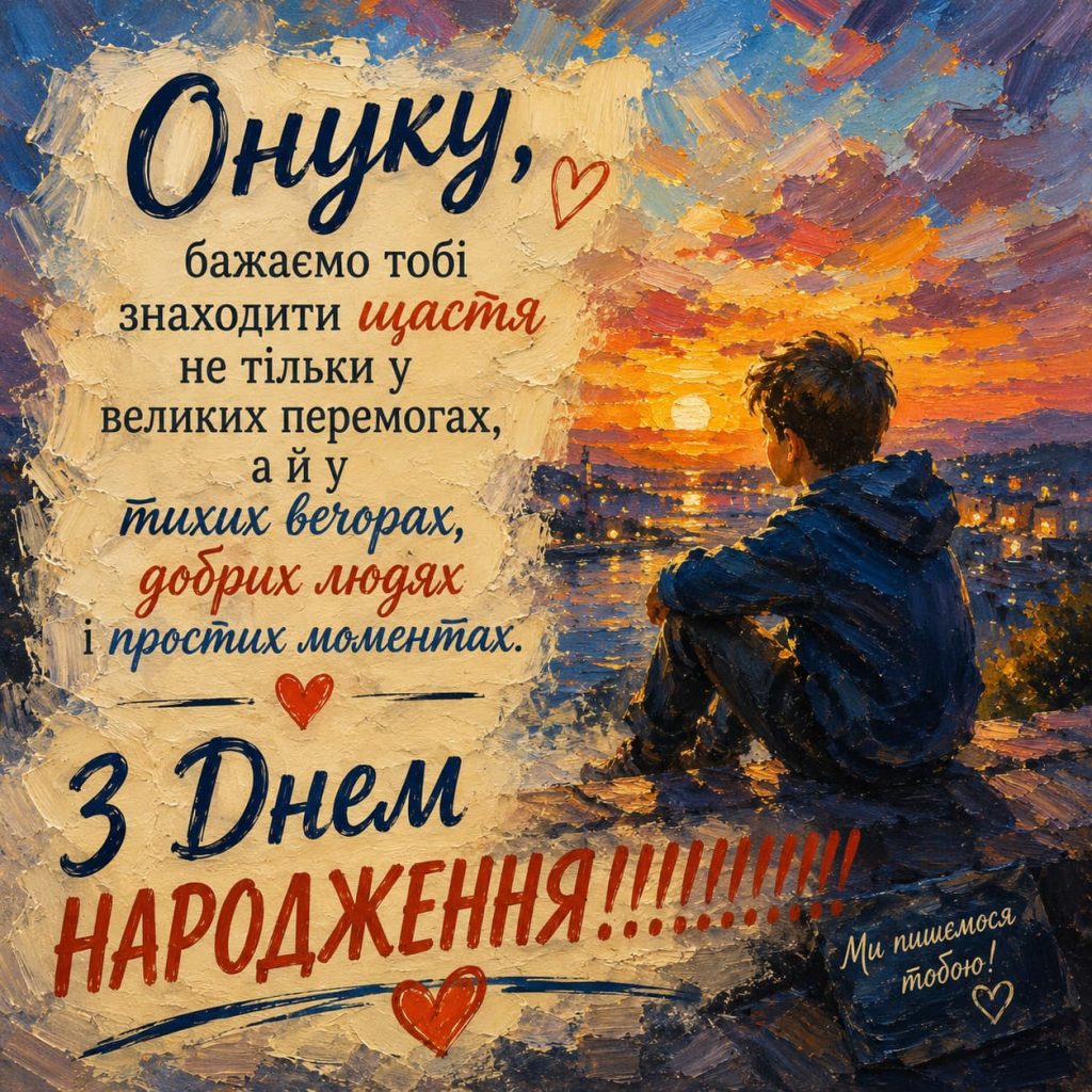 Зворушливі привітання з Днем народження онукові картинка 6
