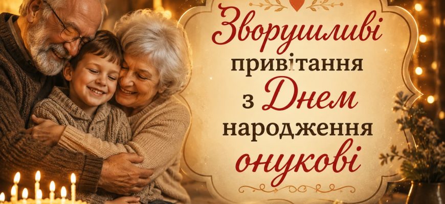 Зворушливі привітання з Днем народження онукові