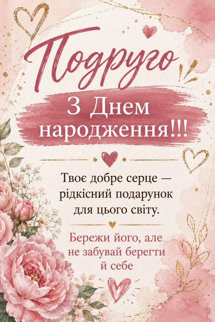 Зворушливі привітання з Днем народження подруги та картинки — слова, які залишаються в серці навіть після свята