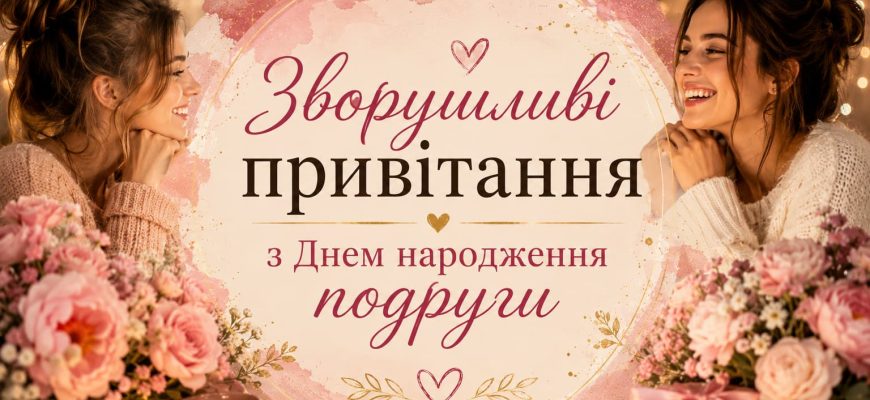 Зворушливі привітання з Днем народження подруги