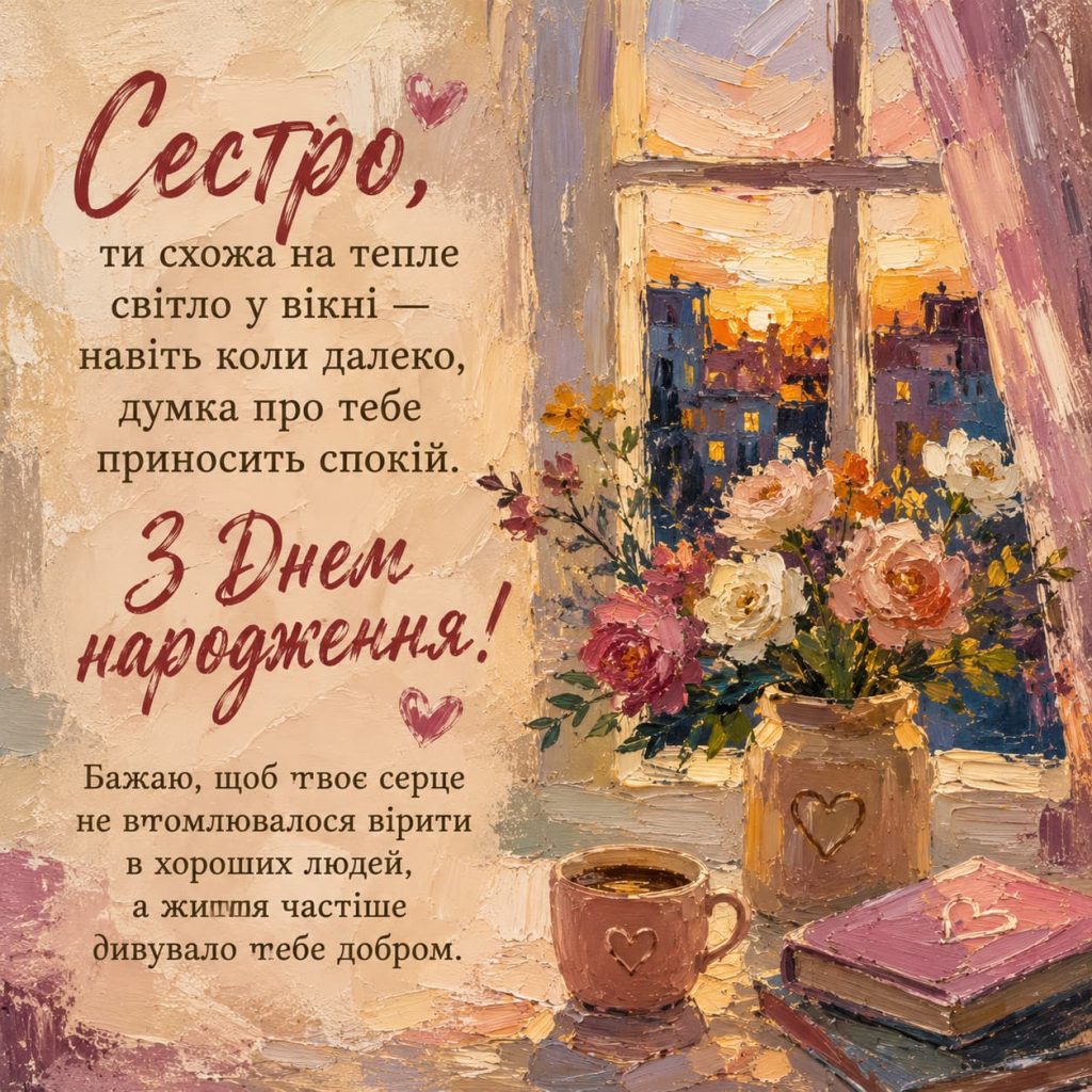 Зворушливі привітання з Днем народження сестрі картинка 6