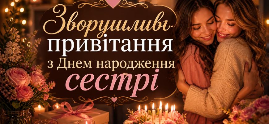 Зворушливі привітання з Днем народження сестрі