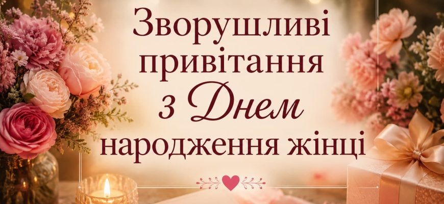 Зворушливі привітання з Днем народження жінці