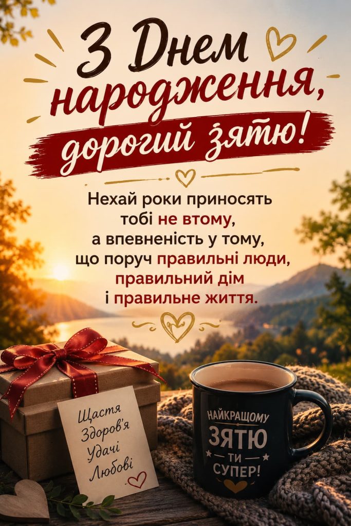 Зворушливі привітання з Днем народження зятю картинка 1