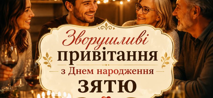 Зворушливі привітання з Днем народження зятю