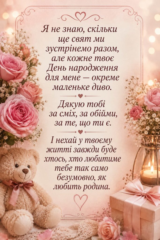 Привітання з Днем народження внучці до сліз картинка 1