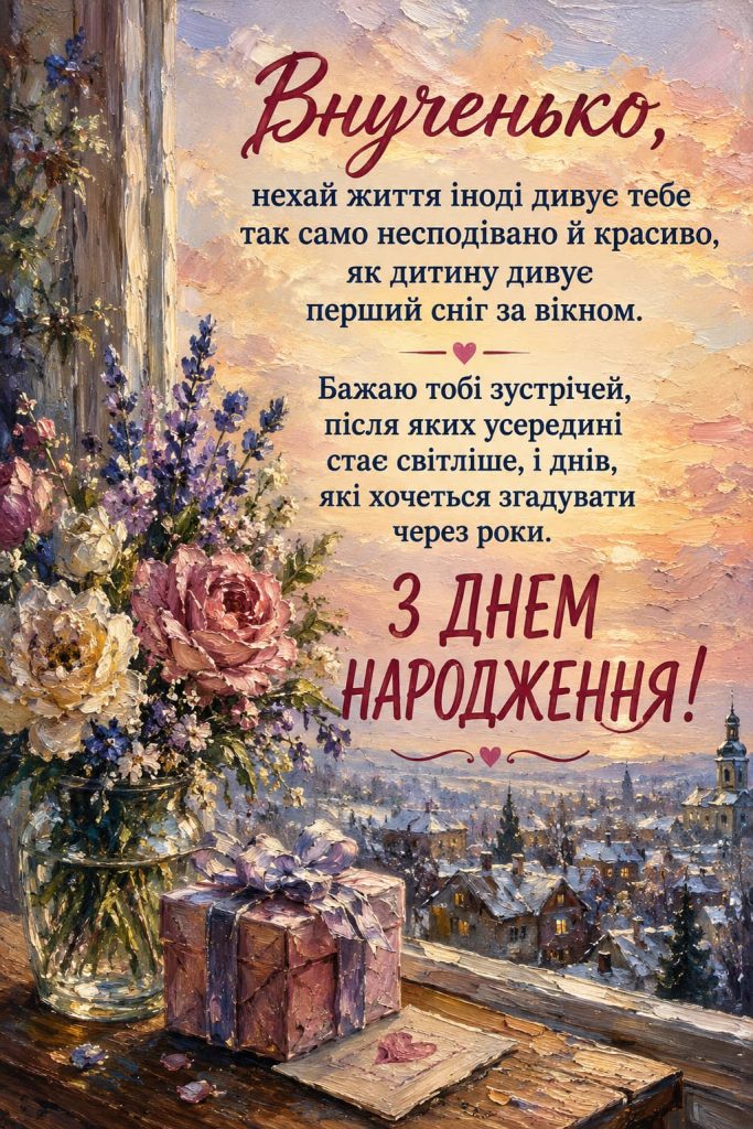 Привітання з Днем народження внучці до сліз картинка 3