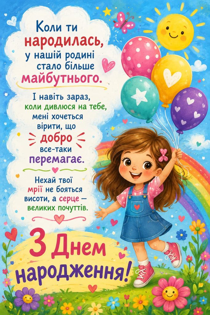 Привітання з Днем народження внучці до сліз картинка 7