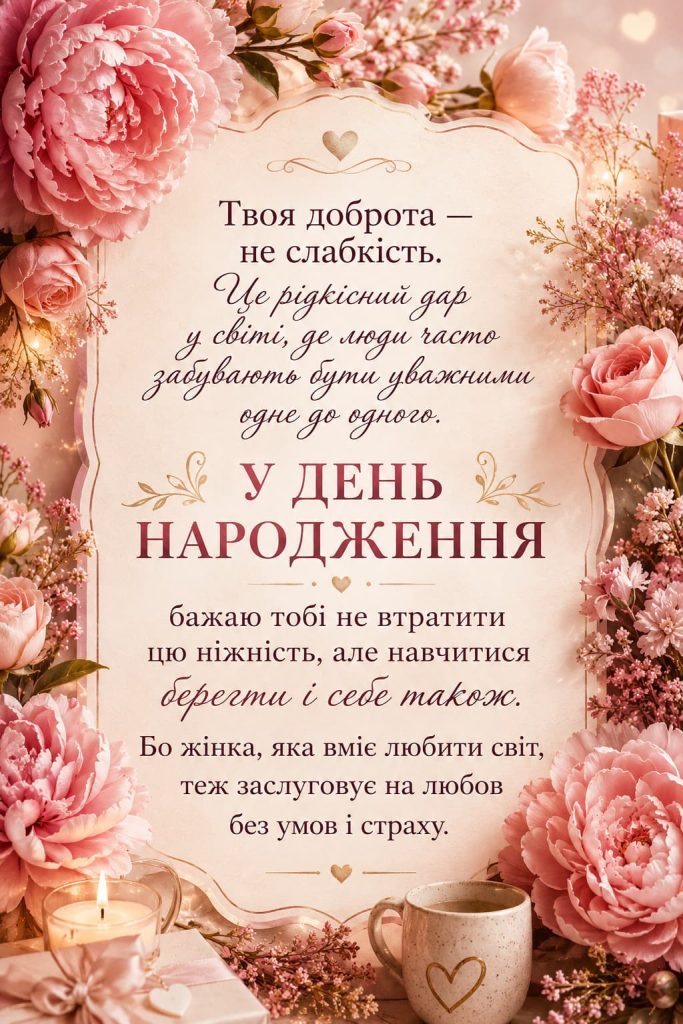 Привітання з Днем народження для жінок до сліз картинка 1
