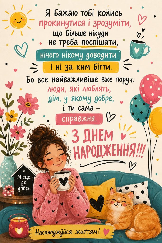 Привітання з Днем народження для жінок до сліз картинка 2