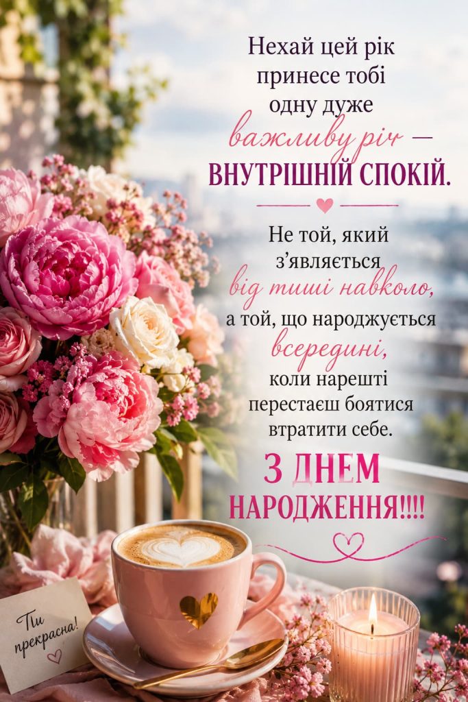 Привітання з Днем народження для жінок до сліз картинка 4