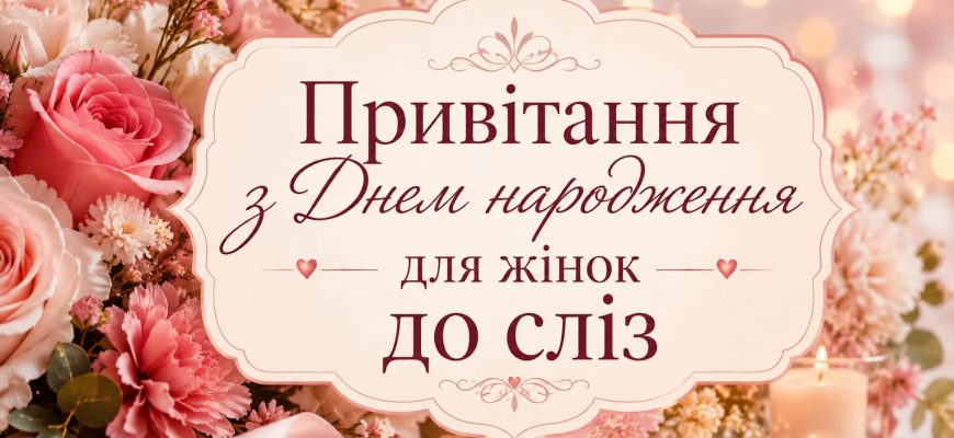 Привітання з Днем народження для жінок до сліз