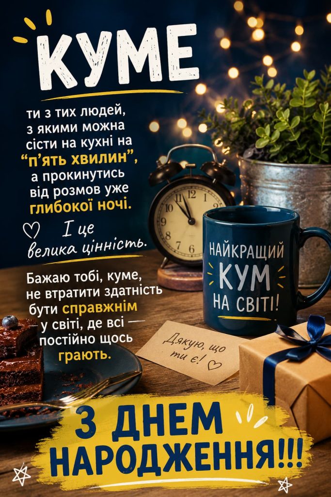 Привітання з Днем народження для кума своїми словами картинка 4
