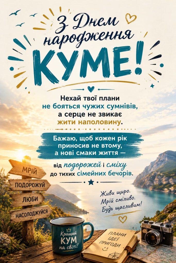 Привітання з Днем народження для кума своїми словами картинка 5