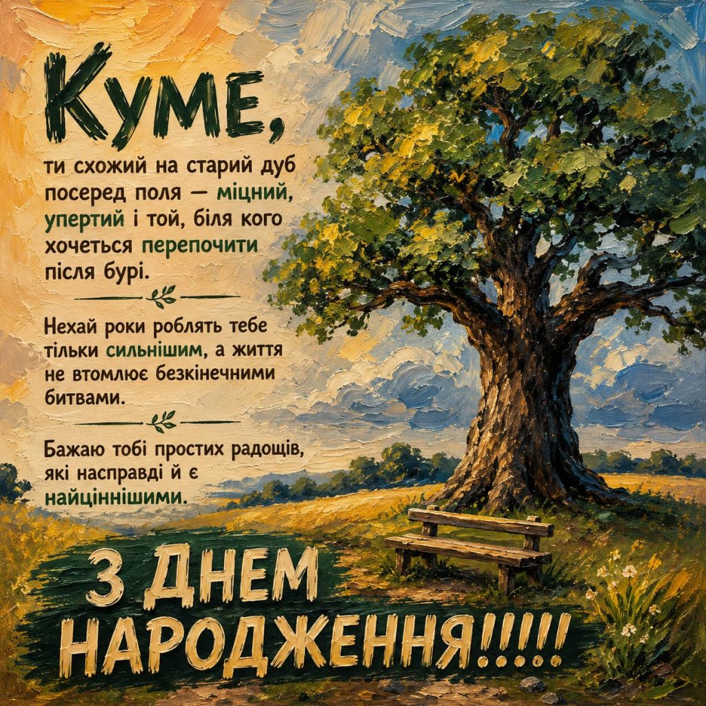 Привітання з Днем народження для кума своїми словами картинка 6