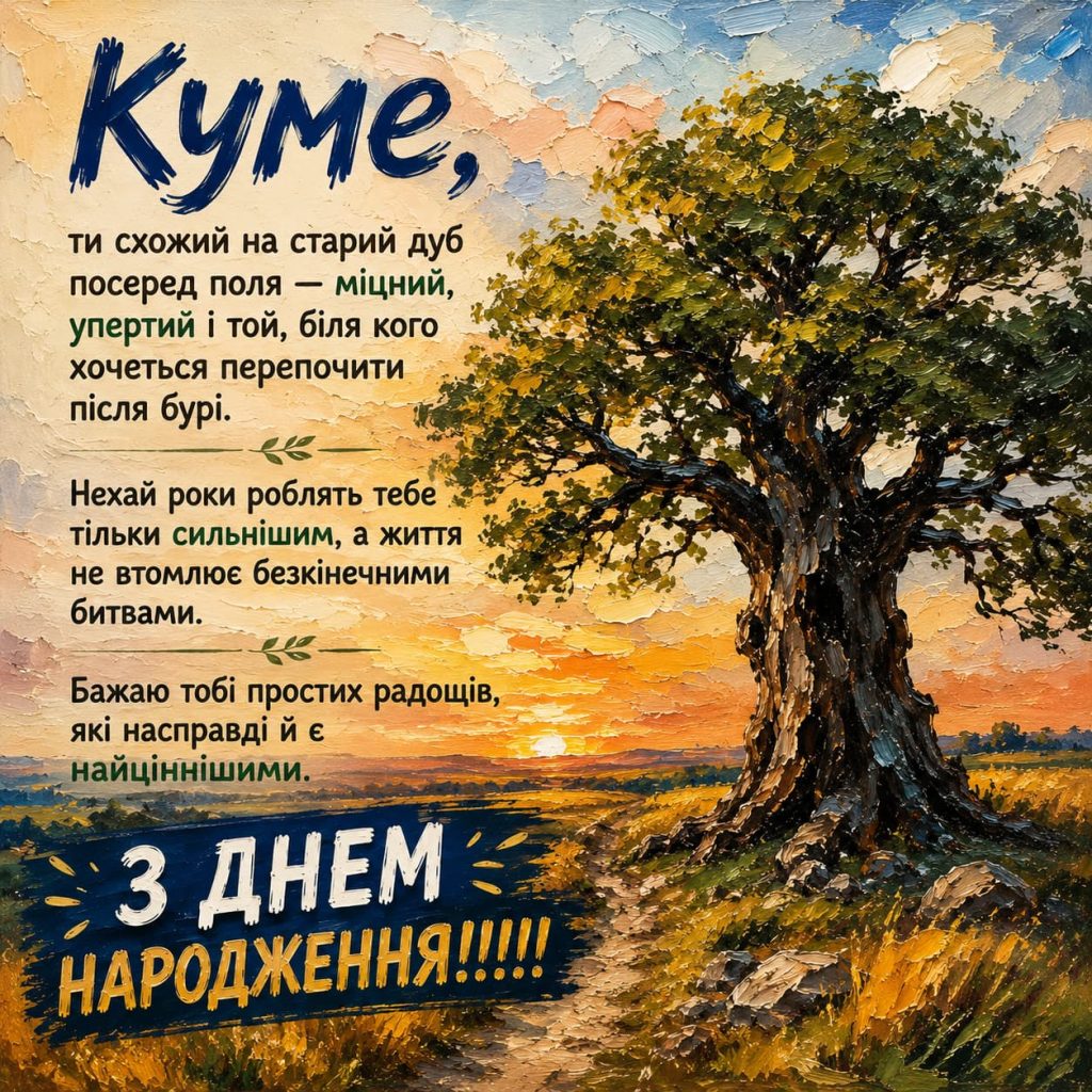 Привітання з Днем народження для кума своїми словами картинка 7