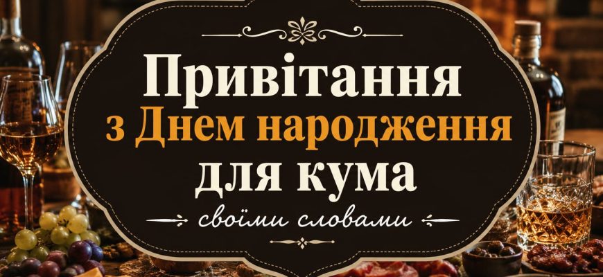 Привітання з Днем народження для кума своїми словами