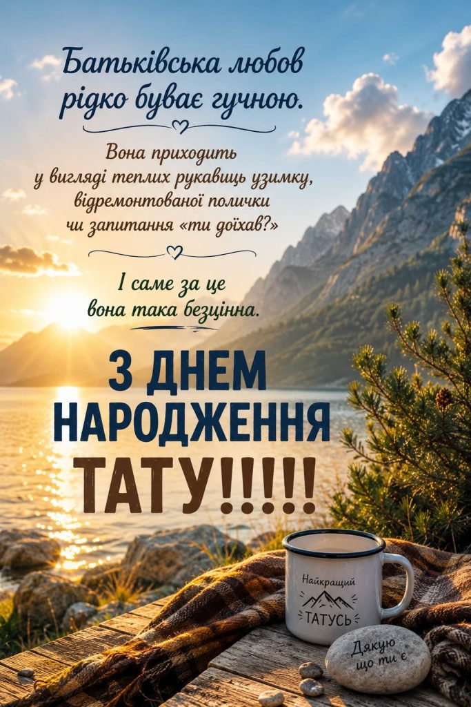 Привітання з Днем народження для тата до сліз картинка 4