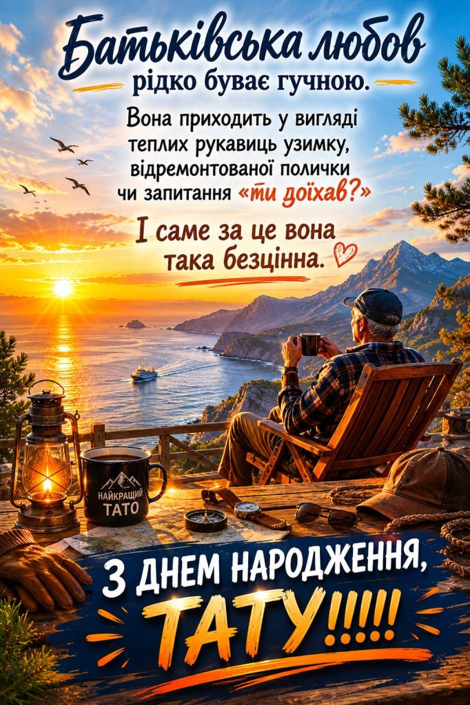 Привітання з Днем народження для тата до сліз картинка 5