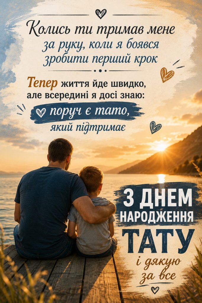 Привітання з Днем народження для тата до сліз картинка 8