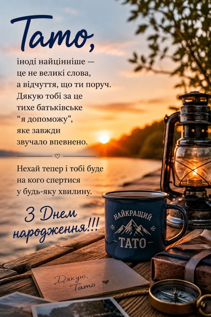 Привітання з Днем народження для тата своїми словами картинка 4