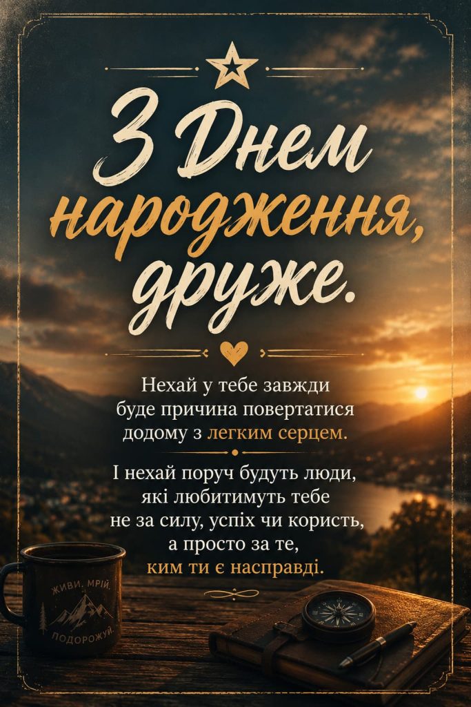 Привітання з Днем народження другу до сліз картинка 1