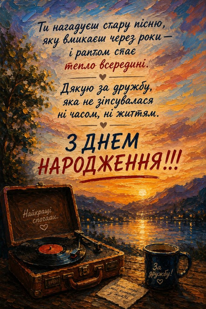 Привітання з Днем народження другу до сліз картинка 3