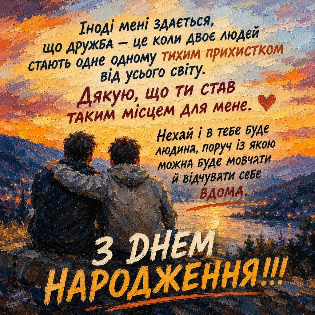 Привітання з Днем народження другу до сліз картинка 6