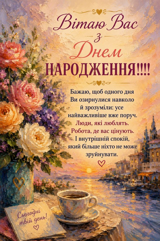 Привітання з Днем народження колезі жінці своїми словами картинка 3