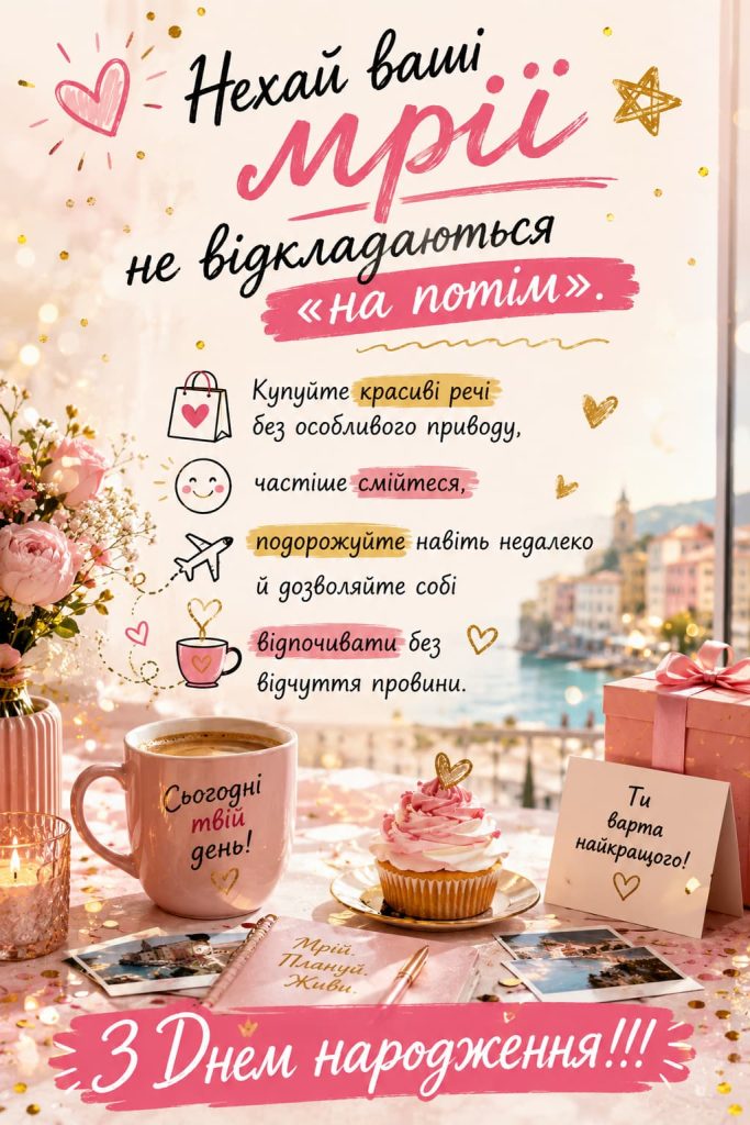 Привітання з Днем народження колезі жінці своїми словами картинка 5