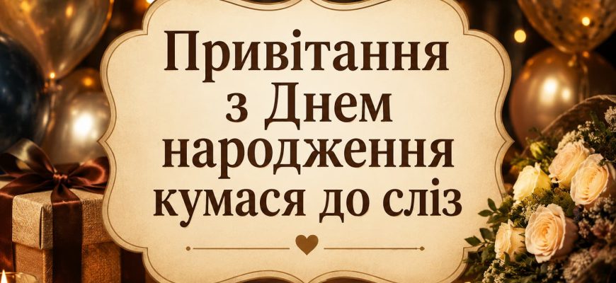Привітання з Днем народження кумася до сліз