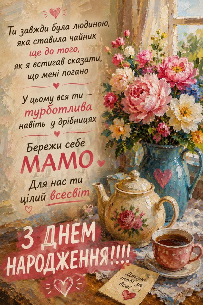 Привітання з Днем народження мамі до сліз картинка 4