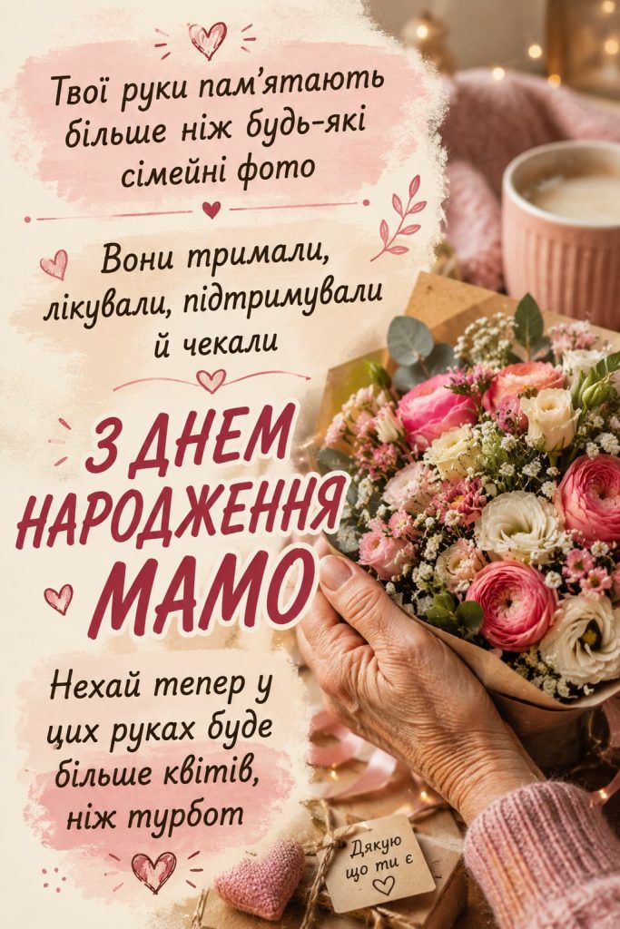 Привітання з Днем народження мамі до сліз картинка 6