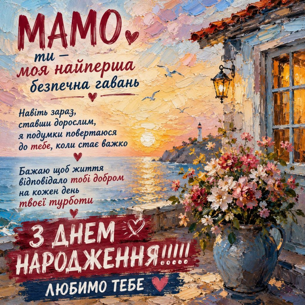 Привітання з Днем народження мамі до сліз картинка 7