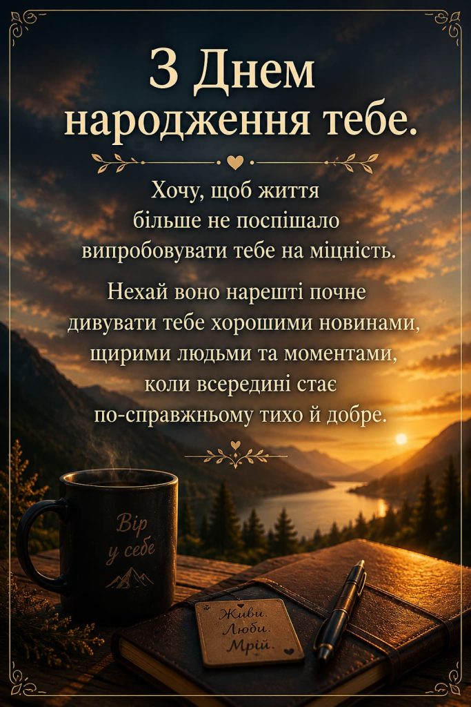 Привітання з Днем народження мужчині до сліз картинка 1