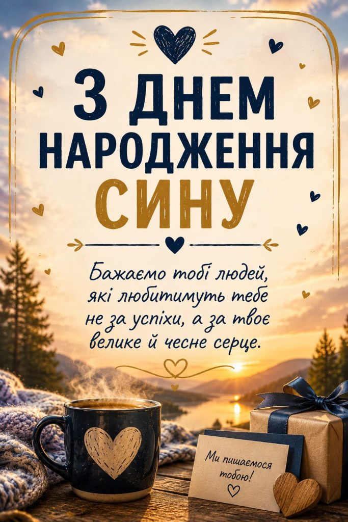 Привітання з Днем народження сину до сліз картинка 1