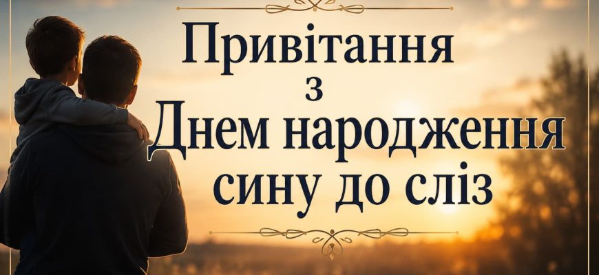 Привітання з Днем народження сину до сліз