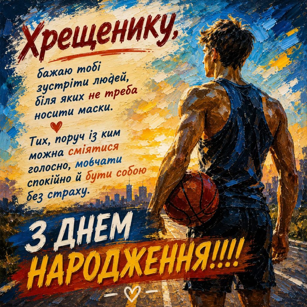 Привітання з Днем народження хрещенику своїми словами картинка 8