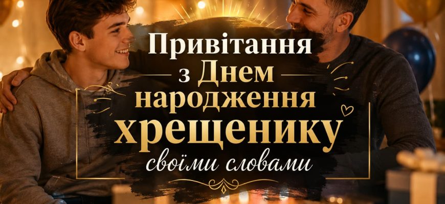 Привітання з Днем народження хрещенику своїми словами