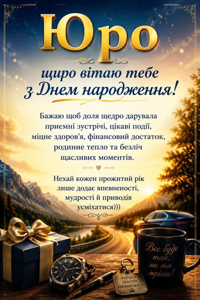 юра з днем народження картинка 1