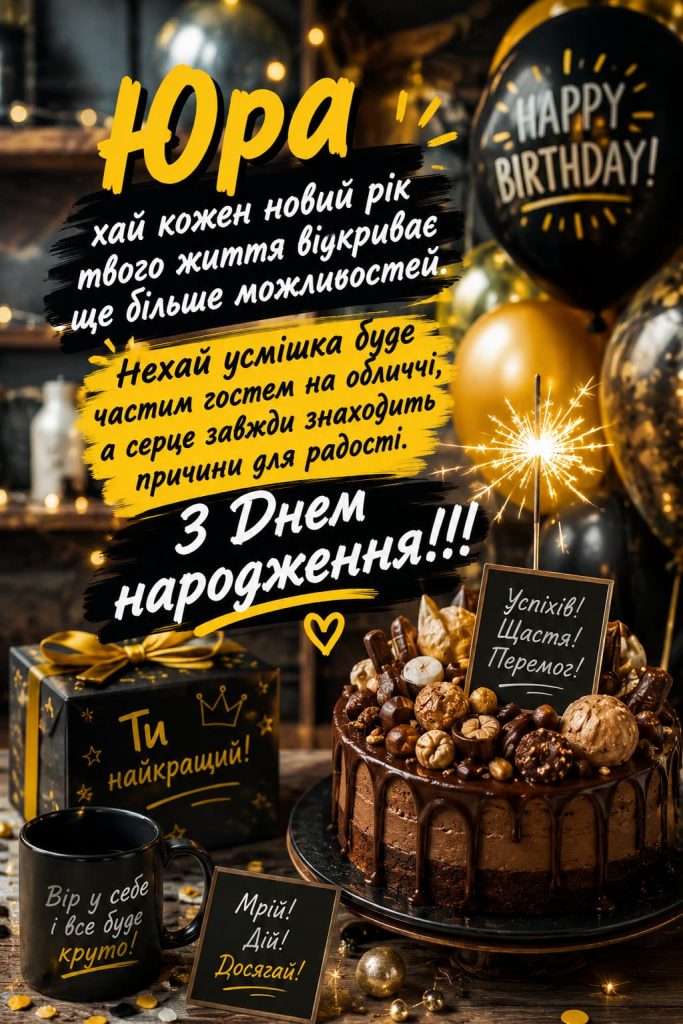 юра з днем народження картинка 2