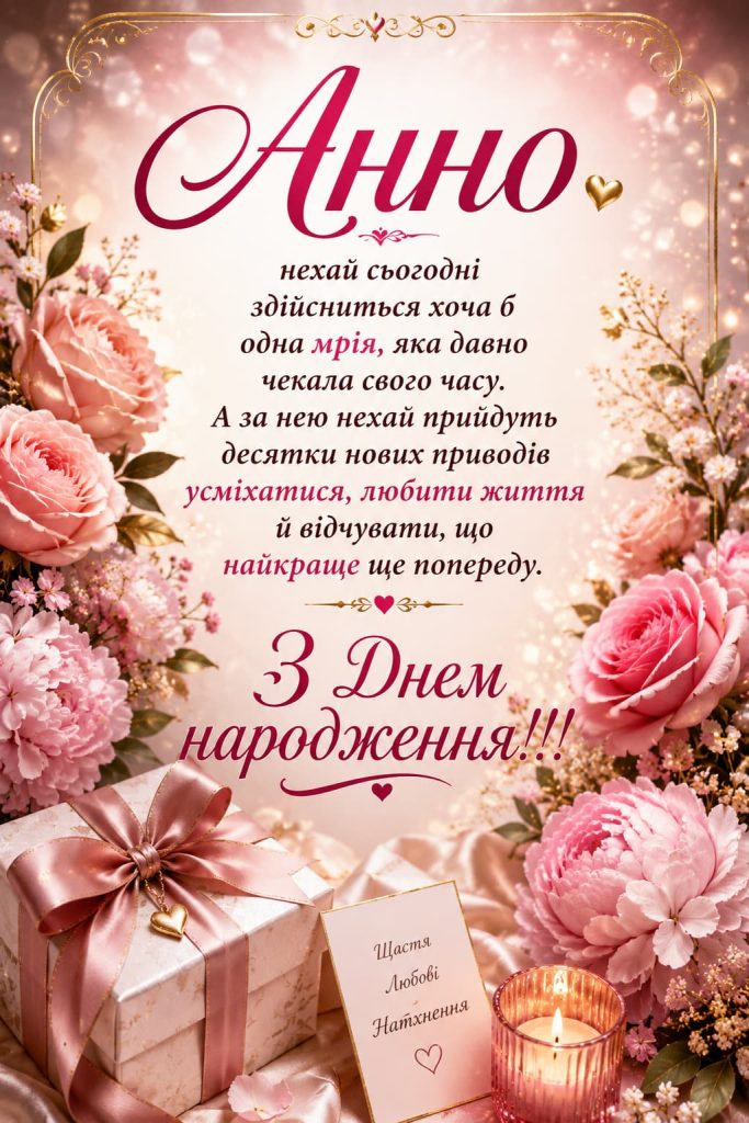 з днем народження анна картинка 1