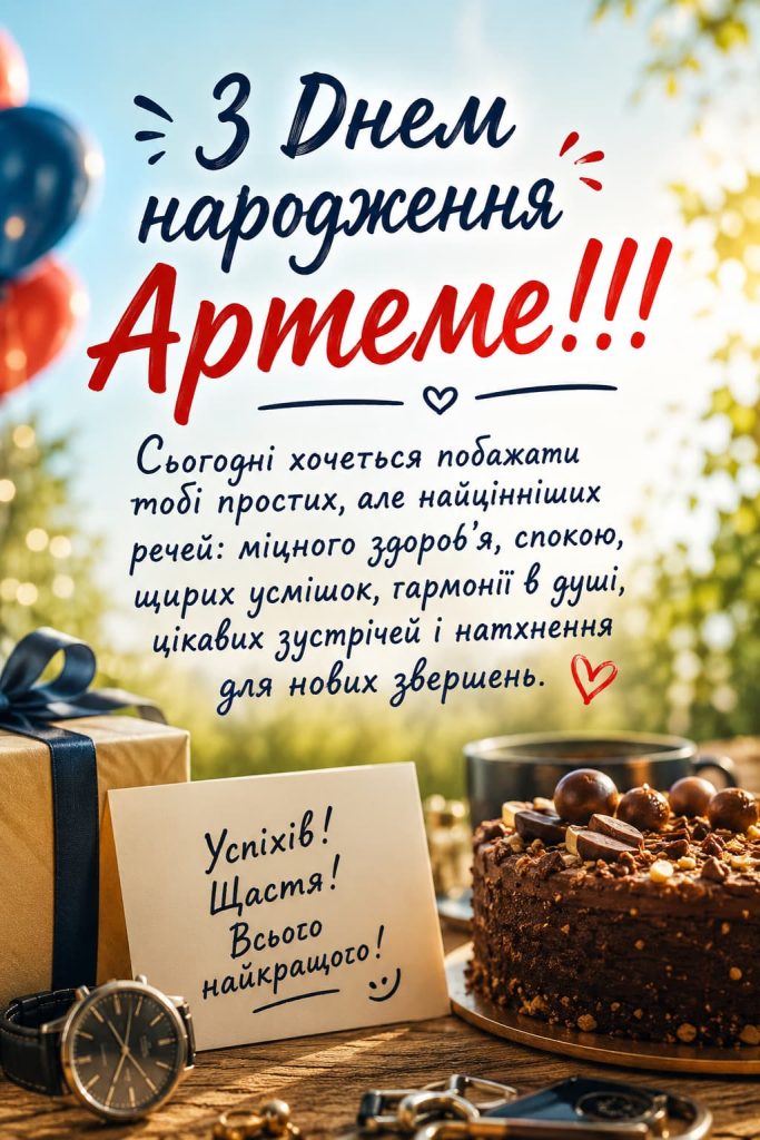 з днем народження артем картинка 2
