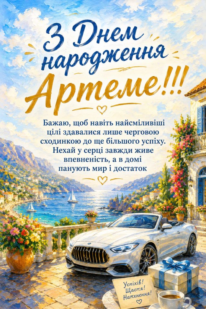 з днем народження артем картинка 3