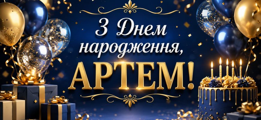 з днем народження артем