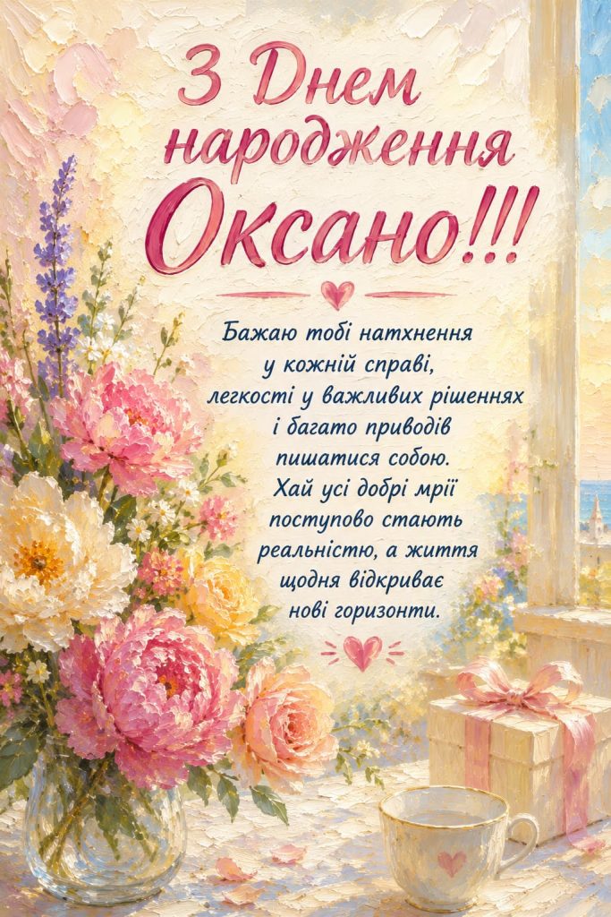 з днем народження оксано картинка 4