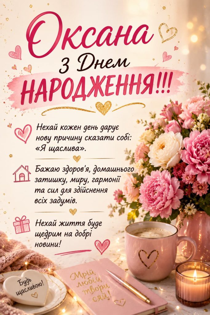 з днем народження оксано картинка 6