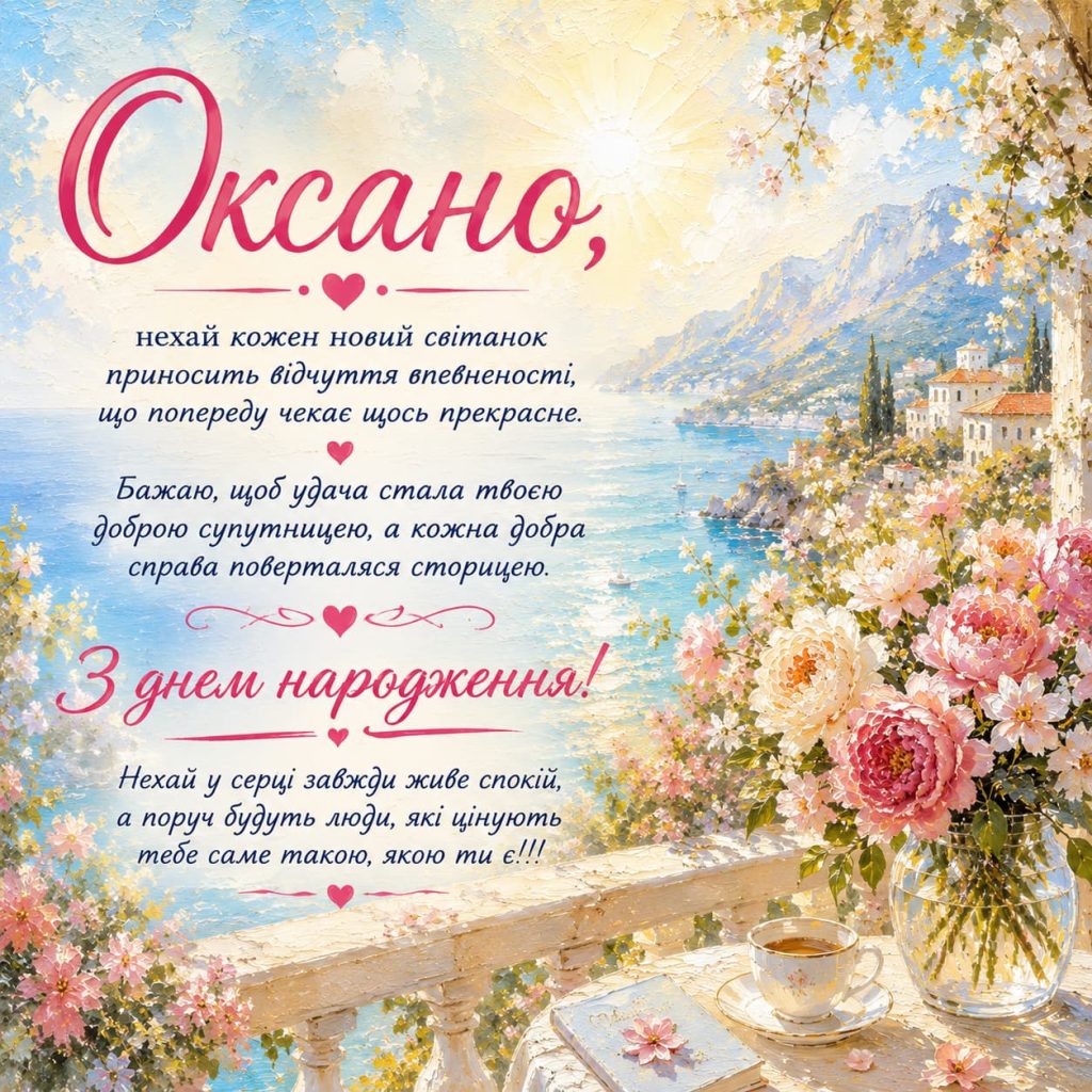 з днем народження оксано картинка 9