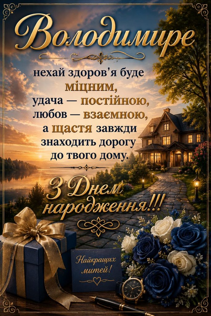 з днем народження володимир картинка 1
